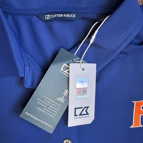 Cutter & Buck Women's UF/ University of Florida Gators Polo Tour Blue Large NWT - Picture 4 of 4